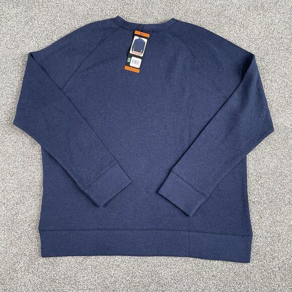 Banana Republic Mens Crew Neck Pullover Sweater Navy Blue Size XXL 2XL New - Picture 2 of 11